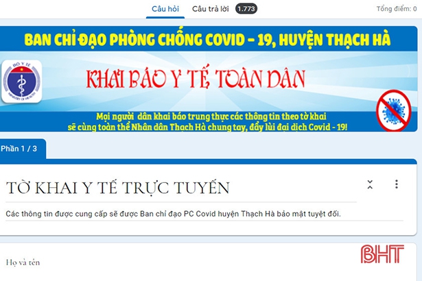 Thạch Hà triển khai ứng dụng khai báo y tế trực tuyến toàn dân